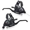 LITEONE Bicycle Brake Levers Shifter 3x7 21 Speed Shifter with Gear Indicator and V Brake Cable for Moutain Bike, Road Bike, MTB, BMX, Fixie Gear, Cycling view 1