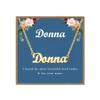 Ldurian Custom Name Necklace, Donna Name Plate Pendant Necklace Pre Gifts, Charm Necklaces Jewelry for Birthday Anniversary view 1