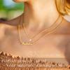 Ldurian Custom Name Necklace, Donna Name Plate Pendant Necklace Pre Gifts, Charm Necklaces Jewelry for Birthday Anniversary view 3