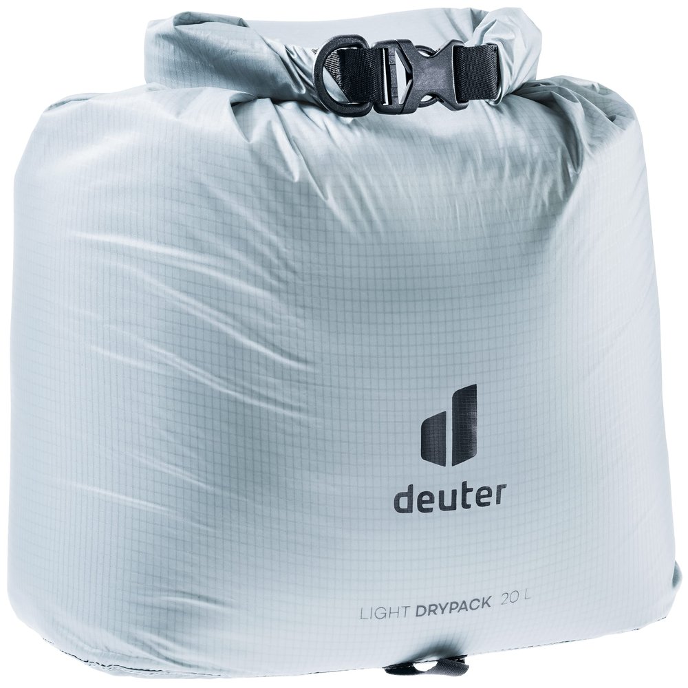 Deuter Light Drypack 20, Water-Resistant 20-Liter Ripstop Roll-Top Dry Pack Sack Keeps Gear Dry for Hiking, Trekking, Camping & Kayaking - Tin