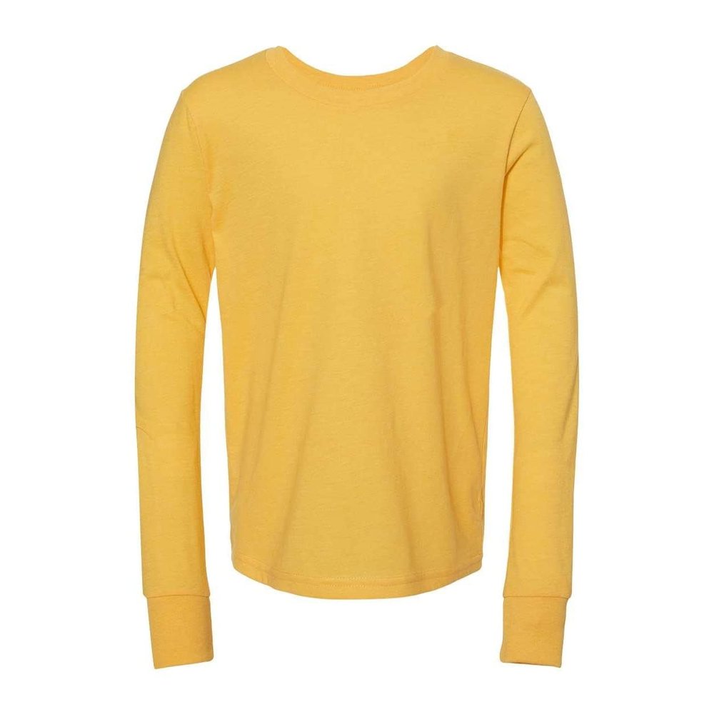 BELLA+CANVAS Jersey Long-Sleeve T-Shirt M HTHR Yellow Gold