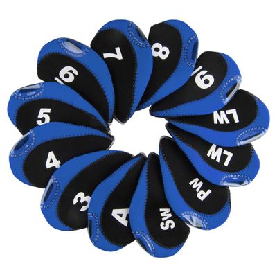 Andux Golf Irons Club Number Tag Head Covers Pack of 12 (Blue)