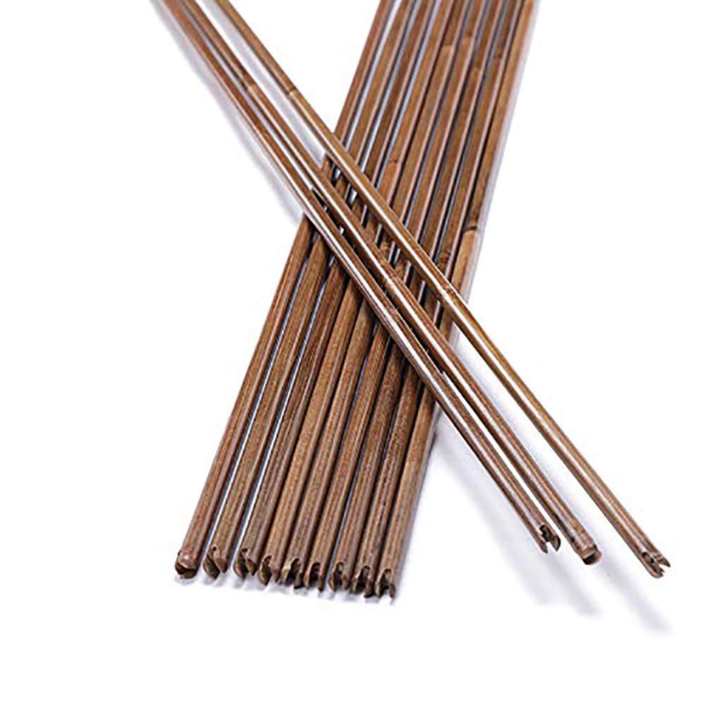 ACCMOS 33" Bamboo Arrow Shaft DIY Wooden Arrows OD 7mm/8mm with Nocks for Archery Accessory Bow Arrow Hunting Target Practice 6/12pcs (OD 7mm, 12pcs)