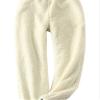 Snoly Women's Winter Fleece Sweatpants Running Active Thermal Sherpa Lined Jogger Pants with Candy Colors(Yellow,X-Large) view 2