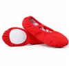 EXCEART Ballet Dance Shoes for Girls Women Soft Soled Ballerina Shoes Canvas Ballet Slipper Comfortable for Barre Red view 2