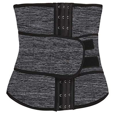 Abelyn Neoprene Sweat Sauna Waist Trainer Cincher Corset Trimmer Belt for Women Beauty, Body Shapewear Slimming Bands (Gray, Large)