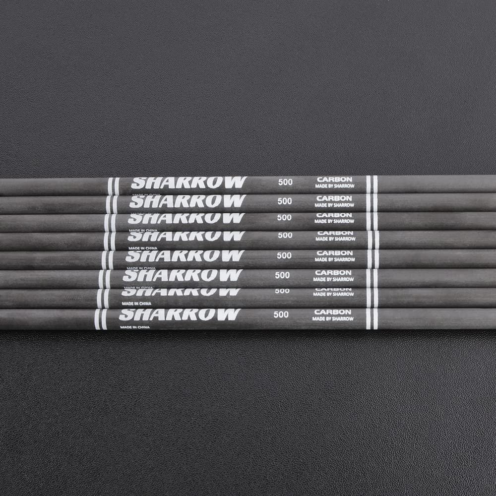 31 Inch Archery Pure Carbon Arrows Shaft ID 4.2mm Spine 600 Raw Bare Shaft for DIY Hunting Shooting Practice Arrow 6/12/24pcs(Spine 600,24)