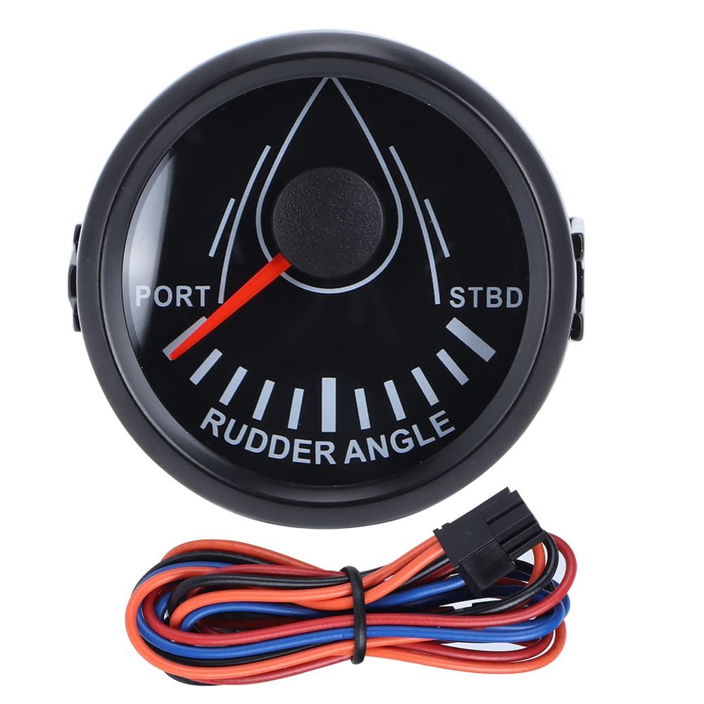 52mm Rudder Angle Indicator 0-190ohm Gauge with Backlight for Boats and Yachts IP67 Stepper Motor -Fog Design Wide Voltage -32V