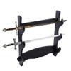 Stands, 3 Tiers High Density Board Wall Mounted Samurai Sword Holder Katana Holder Sword Stand Hanger Bracket Display Rack for Katana Wakizashi and Standard Swords view 1