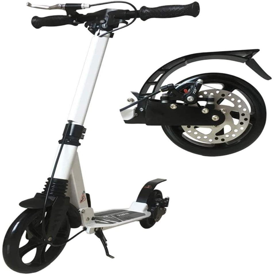 Scooter for Adults Big Wheels, Kick Scooter Adult Height Adjustable Scooters for Teens Hand Brake&Foot Brake City Scooter for Girls/Boys