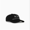 Armani Exchange Men's Baseball Hat with Embroided Logo, Black/White, One Size view 1