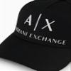 Armani Exchange Men's Baseball Hat with Embroided Logo, Black/White, One Size view 2