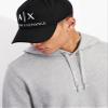 Armani Exchange Men's Baseball Hat with Embroided Logo, Black/White, One Size view 3
