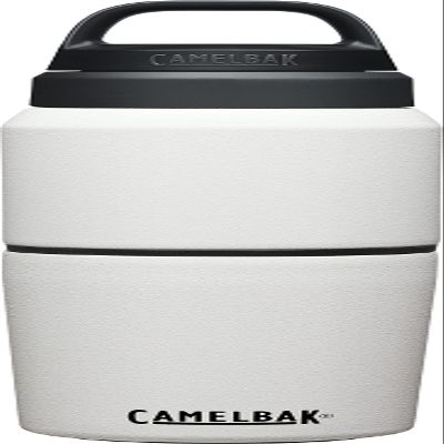 CamelBak MultiBev Water Bottle & Travel Cup Vacuum Insulated Stainless Steel White 17oz Bottle & 12oz Cup