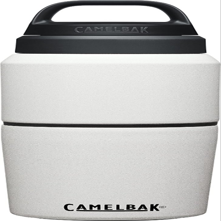 CamelBak MultiBev Water Bottle & Travel Cup Vacuum Insulated Stainless Steel White 17oz Bottle & 12oz Cup