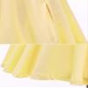 TriKalor Girls Dresses Short Sleeve Solid Color Skater Casual Twirly Dress with Pockets Yellow 1-2T view 3