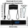 Branded Boards-Railz Steel Coiled Safety Leash, Heavy Duty Wrist Cuff, Carabiner & Paracord Loop. Boogie Board, Snowboard, Surf Board, SUP, Scooter, Snowskate, Sled, Dog Pet Lanyard (Ultimate 2-Pack) view 3