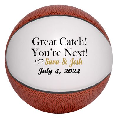 Ballstars Custom Personalized Wedding Basketball (Full, Without Base)