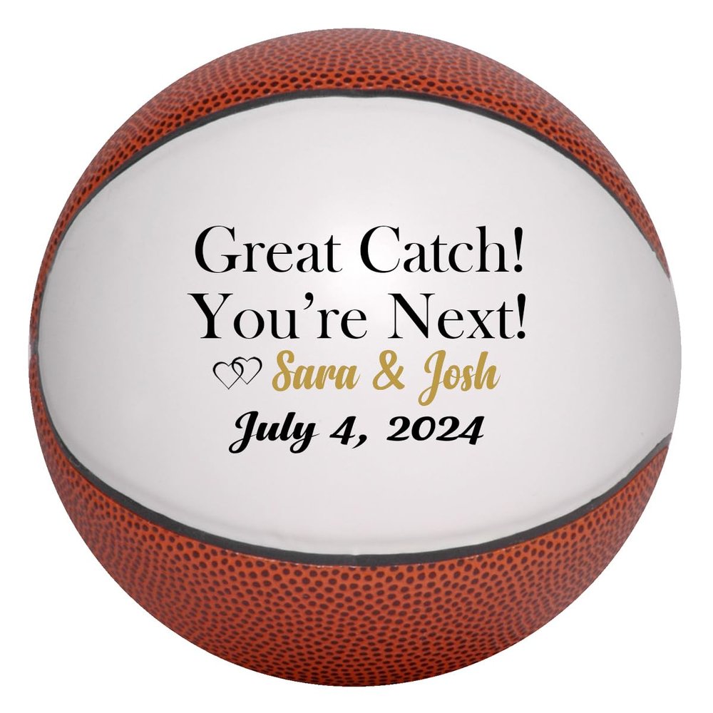 Ballstars Custom Personalized Wedding Basketball (Full, Without Base)