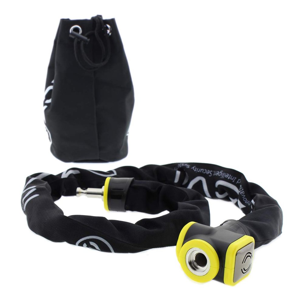 Crystal Vision Anti Theft Loud 120db Alarm Heavy Duty Bike Lock Weather Proof Multi Purpose (45.5 in Long Chain Lock)