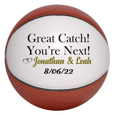 Ballstars Custom Personalized Wedding Basketball (Mini, with Base)