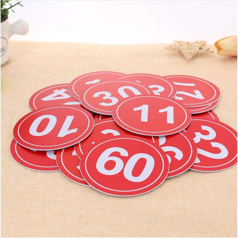 Zzooi 20PCS Player Numbers Label - Competitor Numbers with Safety Pins for Talent Show 01 to 20