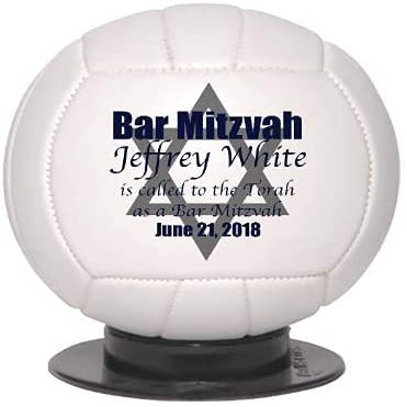 Custom Personalized Bar Mitzvah Volleyball (Mini, Without Base)