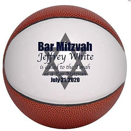 Ballstars Custom Personalized Bar Mitzvah Basketball (Full, with Base)