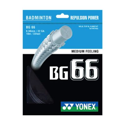 YONEX BG 66 10m Badminton String (Black)