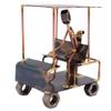 Golf Cart with Man Collectible Handmade Metal Art Figurine, Desk Accessories, Trophy, Boss Gift, Office Dcor, Business Professional, Golfing view 1