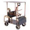 Golf Cart with Man Collectible Handmade Metal Art Figurine, Desk Accessories, Trophy, Boss Gift, Office Dcor, Business Professional, Golfing view 4