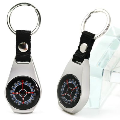 Keychain Pocket Backpack Compass Equipment, 2 Pack Key Ring Survival Mini Metal Compass, Bulk Compass for Men Kids Hiking, Suunto, Camping, Teacher