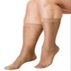 Comfort Choice Women's Plus Size 3-Pack Knee-High Compression Socks - 1X, Suntan view 1
