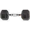 BalanceFrom Rubber Encased Hex Dumbbell in Pairs or Singles, Black view 3
