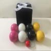 BuyBocceBalls Listing - Unique Bocce Set - 107mm with White, Yellow, Black, Pink Balls view 1