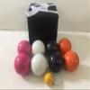 BuyBocceBalls Listing - Unique Bocce Set - 107mm with White, Orange, Black, Pink Balls view 1