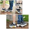 Double-Row Deform Wheel Automatic Walking Shoes Invisible Deformation Roller Skate 2 in 1 Removable Pulley Skates Skating Parkour (Light Black, US 5.5) view 2