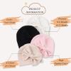 Bamery Newborn Baby Girl Hat Cotton Baby Bow Beanie Preemie Hats Spring Infant Hats for Girls 0-12 Months (4PACK-E, 0-6 Months) view 2