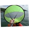 BESPORTBLE 2pcs Foldable Transparent Wind Sail for Kayak Canoe Uv Protection Easy Setup with Clear Window for Downwind Sailing Adventure Green view 3