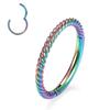 16g Cartilage Hoop Earring 10mm - 316L Surgical Steel for Women - Rainbow Nose Ring 16 Gauge - Helix, Conch, Lip Piercing Jewelry view 1