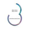 16g Cartilage Hoop Earring 10mm - 316L Surgical Steel for Women - Rainbow Nose Ring 16 Gauge - Helix, Conch, Lip Piercing Jewelry view 4