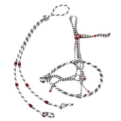 M-Royal Saddles White Black Charros Original Bosal Charro Cabresto