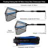 PLUSINNO Fishing Net Fish Floating Landing Net, Kayak Nets with Fixed Foldable Telescopic Pole Handle, Bass Trout Fishing Nets with Nylon Mesh for Pond Lake River,Fishing Gear Gifts for Men,Blue 0.9M view 3
