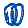 BRAVESHINE Heavy-Weight Carabiner - 2 Pack D Ring Snap Keychain Locking Caribeaner Clips - 12KN Aluminum Screw Buckle Carabiner Hooks for Men Women Keys Keychain, Water Bottle, Dog Leash - Royal Blue view 1