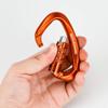 BRAVESHINE Heavy- Weight Carabiner - 2 Pack D Ring Snap Keychain Locking Caribeaner Clips - 12KN Aluminum Screw Buckle Carabiner Hooks for Men Women Keys Keychain, Water Bottle, Dog Leash - Orange view 2