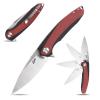 Eafengrow EF954 Folding Knife D2 Steel Blade G10 Handle with Pocket Clip Locking Liner EDC Flipper Knifes for Camping Hiking Outdoor(Red) view 1