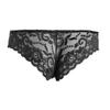 Hansber Men's Sissy Pouch Panties Lace Bikini Briefs Underwear Low Rise G-String Thongs Crossdress Nightwear Black X-Large view 2