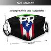 LALLRI Puerto Rico Pr Flag Graphic Face Masks, Unisex Breathable Reusable Anti-Dust Wind Sun-Proof Fashion Mouth Cover view 2