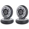 AOWISH 4-Pack Inline Skate Wheels Outdoor Asphalt Formula 85A Hockey Roller Blades Replacement Wheel with Bearings ABEC-9 and Floating Spacers (Black, 76mm) view 2