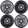 AOWISH 4-Pack Inline Skate Wheels Outdoor Asphalt Formula 85A Hockey Roller Blades Replacement Wheel with Bearings ABEC-9 and Floating Spacers (Black, 76mm) view 3